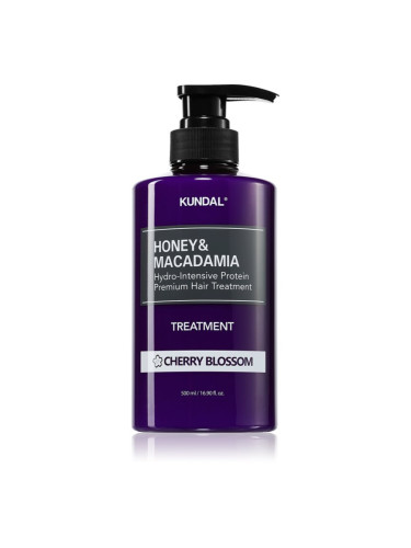 KUNDAL Honey & Macadamia Cherry Blossom интензивна хидратираща грижа за увредена коса 500 мл.