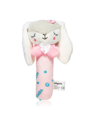 BabyOno Have Fun Squeaky Toy Bunny Sunday писукаща играчка Sunday 3 m+ 1 бр.