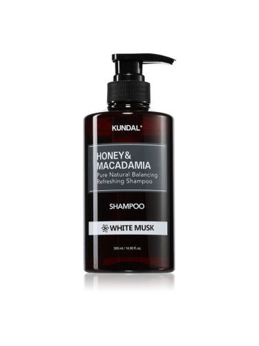 KUNDAL Honey & Macadamia White Musk натурален шампоан за суха и увредена коса 500 мл.