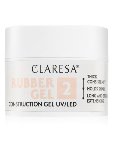 Claresa Rubber Gel Construction Gel UV/LED гел-лак за удължаване на ноктите цвят 02 45 гр.