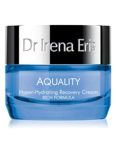 Dr Irena Eris Aquality Hyper-Hydrating Recovery Cream Rich Formula дълбоко хидратиращ крем в дълбочина против бръчки 50 мл.