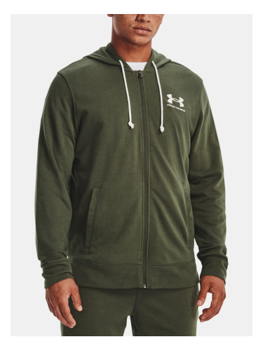 Under Armour UA Rival Terry LC FZ Sweatshirt Zelen