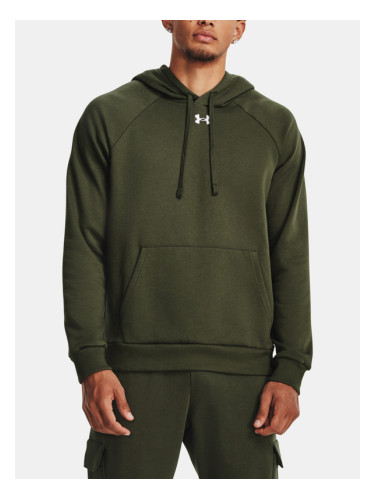 Under Armour UA Rival Fleece Hoodie Sweatshirt Zelen