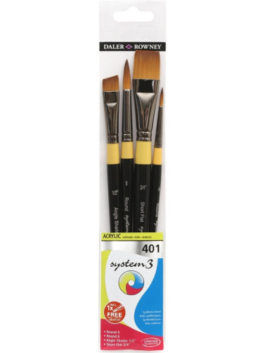 Daler Rowney System3 Acrylic Brush Synthetic Комплект четки 1 бр