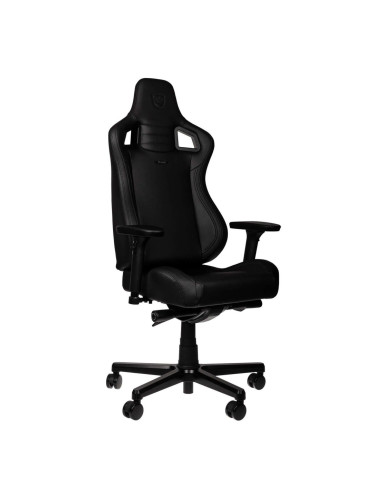 Геймърски стол noblechairs EPIC Compact (NBL-ECC-PU-BLA), до 120кг. макс тегло, еко кожа, алуминиева база, черен