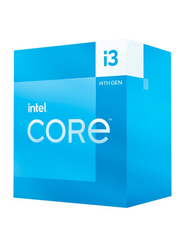 Процесор Intel Core i3-14100, четириядрен (3.5/4.7GHz, 12MB Cache, 1.5GHz графична честота, LGA1700) BOX, с охлаждане
