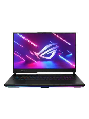 Лаптоп Asus ROG Strix SCAR 17 X3D G733PZV-LL069W (90NR0DC4-M00600), шестнадесетядрен AMD Ryzen 9 7945HX3D 2.3/5.4GHz, 17.3" (43.94cm) WQHD IPS 240Hz Anti-Glare дисплей & GF RTX 4080 12GB, 32GB DDR5, 1TB SSD NVMe, 2x USB 3.2 Type-C, Windows 11 Home