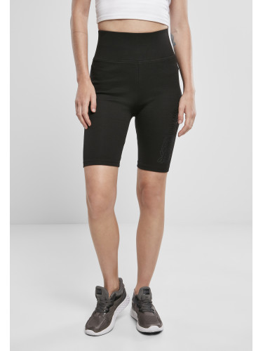 Women's high-waisted cycling shorts black/black
