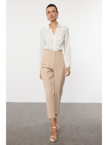 Trendyol Beige Iron-On Woven Trousers