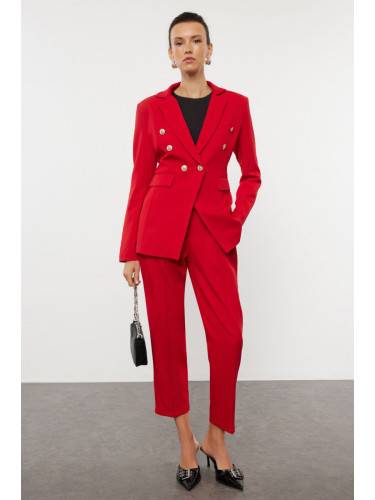 Trendyol Red Woven Trousers Blazer Jacket Bottom-Top Suit