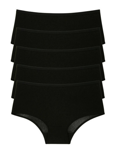 98545 Dewberry Women Panties High Waist Pack of 5-BLACK