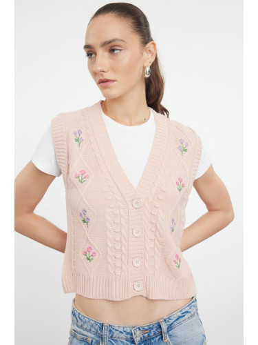 Trendyol Powder Embroidery Detailed Knitwear Vest