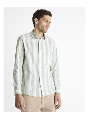 Celio Cotton Shirt Bastripes - Men's