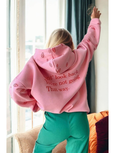 84987 Dewberry Oversize Women Sweatshirt-PINK