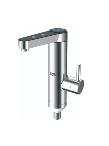 Нагревател за вода Oliver Voltz OV57100F, 3300W, За плот, Сензорно управление, Дигитален дисплей, Инокс
