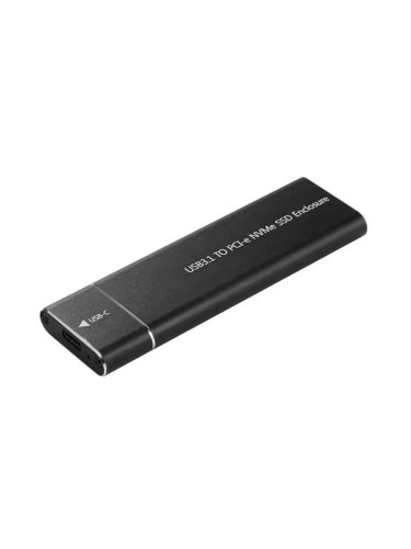 Кутия за SSD DeTech, M.2 SSD NVMe, USB3.1 Type-C, Черен - 17863