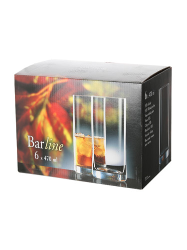 Чаша за вода Bohemia Royal Barline 470ml, 6 броя