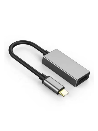 Преходник DeTech, USB-C - HDMI (F), 4K, 30Hz, Сив - 17834