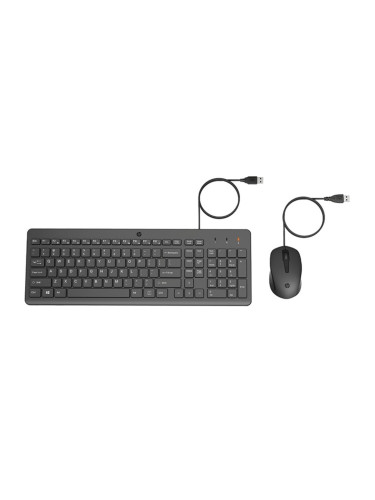 Комплект клавиатура и мишка HP 150 (240J7AA), USB, BG кирилизирана, черни