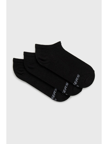 Чорапи Skechers (3 чифта) дамски в черно