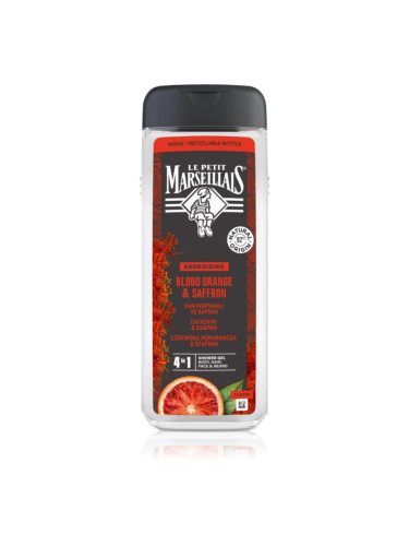 Le Petit Marseillais Blood Orange & Saffron душ гел 4 в 1 за мъже 400 мл.