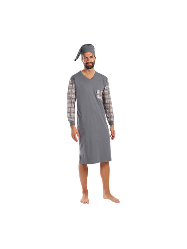Men's nightgown Foltýn grey oversized