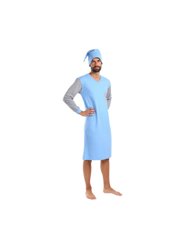 Men's nightshirt Foltýn blue oversized