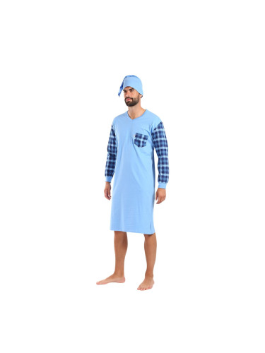 Men's nightshirt Foltýn blue oversized
