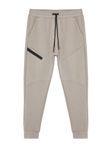 Trendyol Dark Beige Regular/Normal Cut Stitched Pocket Detailed Sportswear Sweatpants