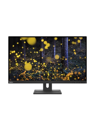 Монитор Lenovo ThinkVision E27q-20 (62D0GAT1EU), 27" (68.58 cm) IPS панел, 75Hz, QHD, 6ms, 3 000 000:1, 350 cd/m2, DisplayPort, HDMI