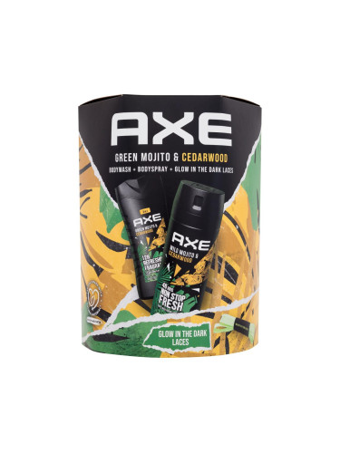 Axe Wild Mojito & Cedarwood Подаръчен комплект дезодорант 150 ml + душ гел 250 ml + флуоресцентни връзки