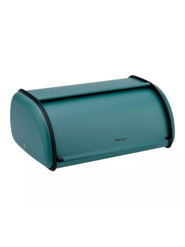 Кутия за хляб Kinghoff KH 1755, 36 см, Лека и здрава конструкция, Стомана, Тюркоаз