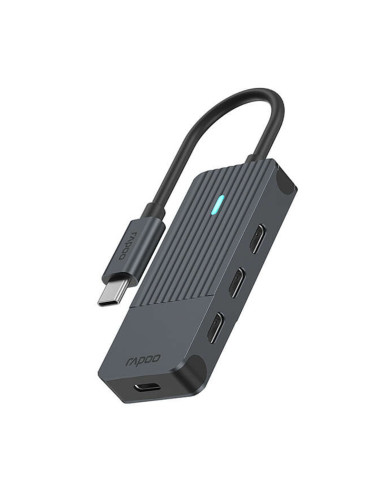 USB хъб Rapoo UCH-4002, 4 порта, от USB Type-C към 4x USB Type-C