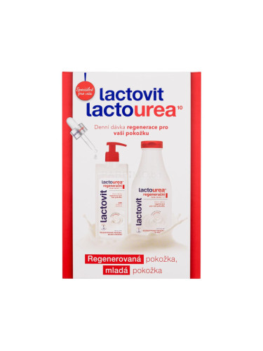 Lactovit LactoUrea Regenerating Подаръчен комплект лосион за тяло Lactourea Regenerating Body Milk 400 ml + душ гел Lactourea Regenerating Shower Gel 500 ml увредена кутия