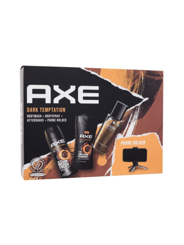 Axe Dark Temptation Подаръчен комплект душ гел 250 ml + дезодорант 150 ml + афтършейв 100 ml + стойка за телефон