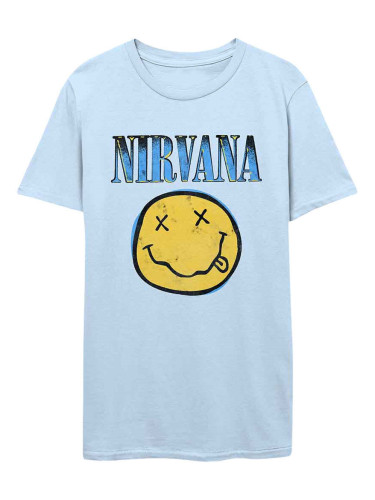 Nirvana Риза Xerox Happy Face Blue Unisex Light Blue M