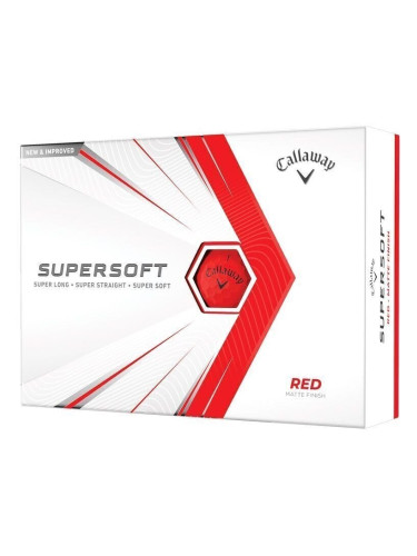 Callaway Supersoft Matte 21 Red Нова топка за голф