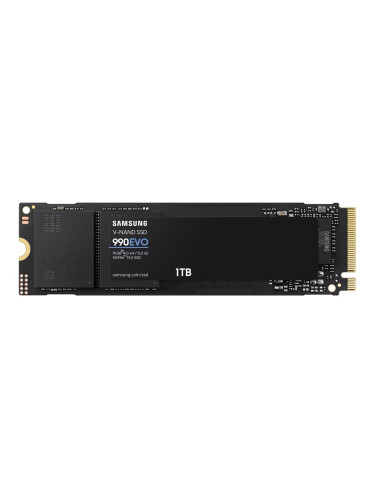 Памет SSD 1TB Samsung 990 EVO (MZ-V9E1T0BW), NVMe, M.2 (2280), скорост на четене до 5000MB/s, скорост на запис до 4200MB/s