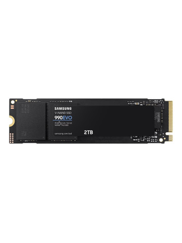 Памет SSD 2TB Samsung 990 EVO (MZ-V9E2T0BW), NVMe, M.2 (2280), скорост на четене до 5000MB/s, скорост на запис до 4200MB/s