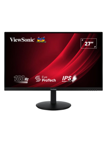 Монитор ViewSonic VG2709-2K-MHD-2, 27" (68.58cm) IPS панел, 100Hz, QHD, 4ms, 50 000 000:1, 350cd/m2, DisplayPort, HDMI, HDR10