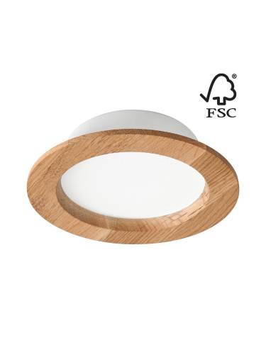 LED Лампа за окачен таван WOODY SPOT LED/12,5W/230V 3000K дъб ø 16 см