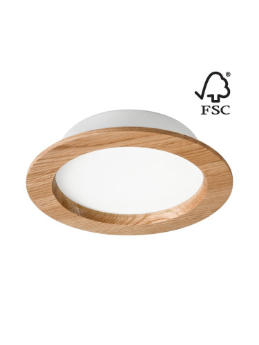 LED Лампа за окачен таван WOODY SPOT LED/16,5W/230V 4000K дъб ø 18,5 см