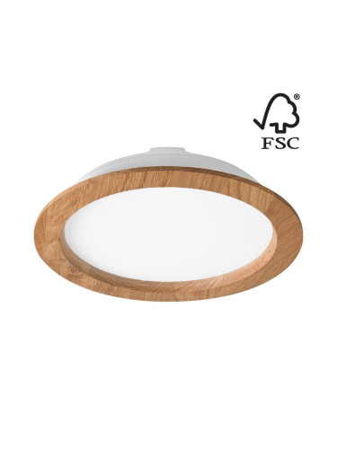 LED Лампа за окачен таван WOODY SPOT LED/23,5W/230V 4000K дъб ø 23,5 см