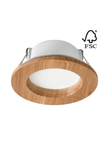 LED Лампа за окачен таван WOODY SPOT LED/5,5W/230V 4000K дъб ø 10 см