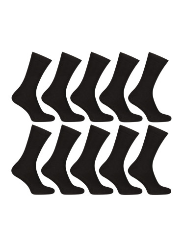 10PACK high bamboo black socks Nedeto