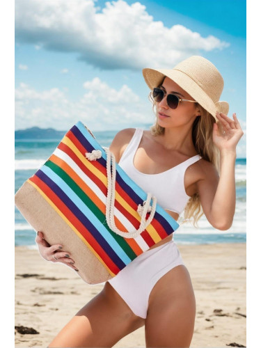 59969 Dewberry Women Beach Bag-MULTICOLOR