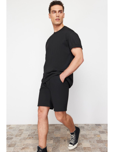 Trendyol Black Regular Cut Shorts & Bermuda