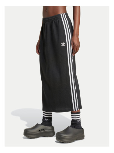 adidas Миди пола IY7279 Черен Slim Fit