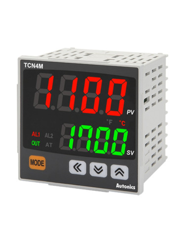 Термоконтролер TCN4M-24R, 100~240VAC, -100~1700°C, Cu50, Pt100, J, K, L, R, S, T, релеен/SSR+2 аларми