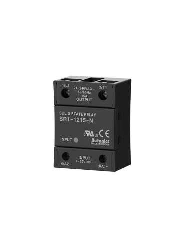 Солид стейт реле SR1-1215-N, монофазно, полупроводниково, 24-240VAC, 15A